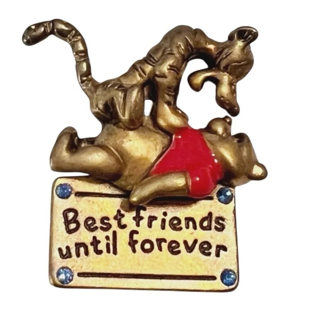 Vintage Winnie the Pooh and Tigger “Best Friends Until Forever” Brooch